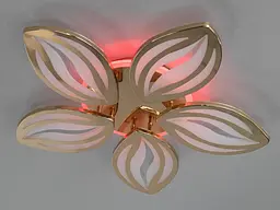 Стельова люстра з диммером і LED підсвічуванням, колір золото, 95W - мініатюра 2