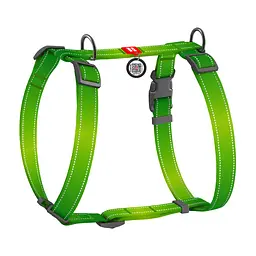 Шлея для собак WAUDOG Nylon Mono з QR-паспортом, пластиковий фастекс L салатова (52745) - мініатюра 2