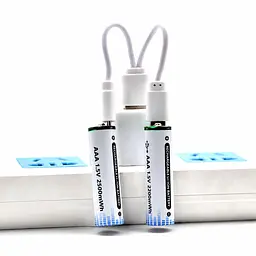 Комплект батарейок 2хААА з роз'ємом Type-C на 1.5V/1350mWh - мініатюра 3