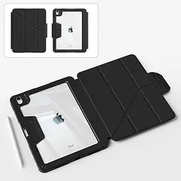 Чохол-книжка BeCover Rugged Origami Transparent з кріпленням Apple Pencil для Apple iPad Air (4/5) 2020/2022 10.9" Black (714967) - мініатюра 3