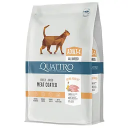 Корм Quattro Cat Adult Chicken для дорослих котів від 1 року з куркою 7 кг