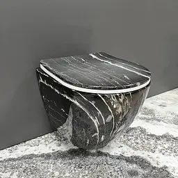 Підвісний унітаз VBI Vulcano black onyx VBI-020403, Мармур