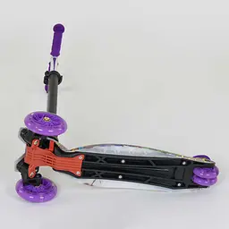 Самокат дитячий Best Scooter 59х17х26 см Фіолетово-чорний 000231509 - мініатюра 3