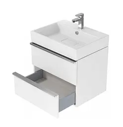 Тумба для ванної кімнати Cersanit Virgo 60 см Білий/Хром S522-017 30412 - мініатюра 3