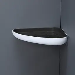 Полиця кутова МВМ My Home BP-26 біла з чорним (BP-26 WHITE/BLACK) - мініатюра 2