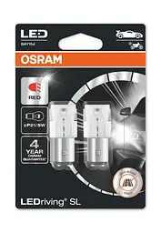 Комплект світлодіодних ламп OSRAM LEDriving SL 7528DRP-02b P21/12V 5W BAY15d RED - мініатюра 3