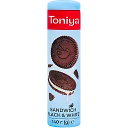 Печиво цукрове Toniya Sandwich Black&White 140 г