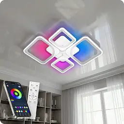 Люстра світлодіодна 517 Light 3color з пультом 120Вт Білий (01672)