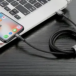 Кабель Baseus Cafule Lightning Special Edition 2.4A (1m) gray (CALKLF-GG1) - мініатюра 5