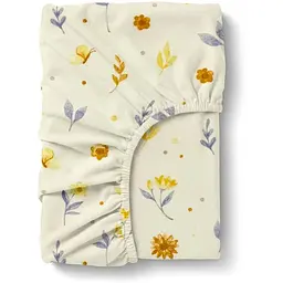 Простирадло Cosas на резинці фланель 100х200 honey bloom, жовтий (Flannel_HoneyBloom_100x200x20)