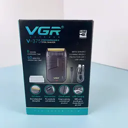 Електробритва VGR V-375 з висувним тримером чорна (44959-V-375_204) - мініатюра 10