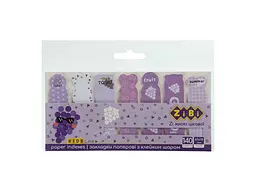 Закладки ZiBi паперові GRAPE, з клейким шаром, 65x18 мм, 7 диз. по 20 арк., KIDS Line