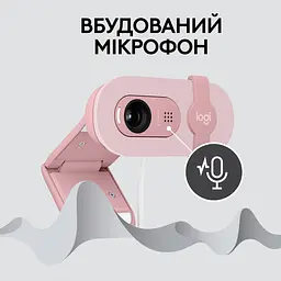 Веб-камера Logitech BRIO 100 Rose (960-001623) [96684] - мініатюра 9