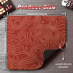 Ігровий килимок Attack Shark CM02 / 40*45 см / Red Lines - мініатюра 3