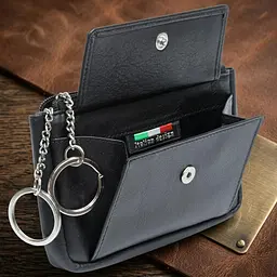 Ключниця Tony Perotti з натуральної шкіри Cortina 5060 nero (90146) Чорна - мініатюра 2