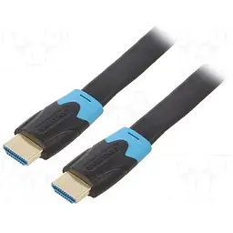 Кабель мультимедійний HDMI M to HDMI M 10.0m flat black Vention (AAKBL)