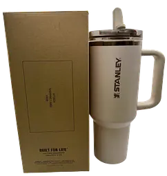 Термос термочашка Stanley Quencher ProTour Flip Straw Tumbler з нержавіючої сталі Cream White 1,18 л KT7001986 - мініатюра 2