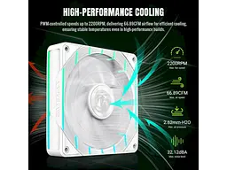 Корпусний вентилятор Gamemax Tornado T12 ARGB-R White - мініатюра 4