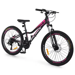Велосипед PROFI BALANCE 24 д. BL-2405 алюм.рама 11",SKD85%,SHIMANO 21SP,швидкознім.кол.,,чорний