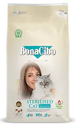 Сухий корм BonaCibo Adult Cat Sterilised Salmon з лососем для стерилізованих кішок 5 кг