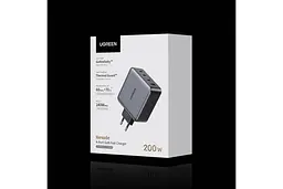 Зарядний пристрій Ugreen 200W GaN Nexode X764 4 порта 1U+3C (UGR-35539) EU вилка сірий - мініатюра 8