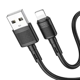 Кабель для iPhone iPad — HOCO X83 Victory charging Lightning cable 1 метр чорний