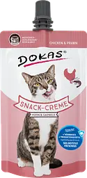 Крем-ласощі Dokas для котів з куркою і креветкою