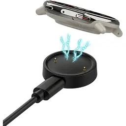 Зарядний пристрій DK для Xiaomi Amazfit Active 2 / 2R (W2437) кабель (1m) USB (021738) (black) - мініатюра 2