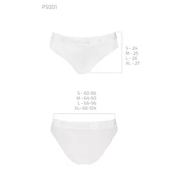 Трусики з широкою гумкою і мереживом Passion PS001 PANTIES XL, white - мініатюра 5