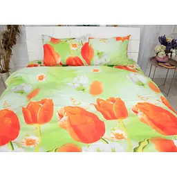 Постільна білизна MirSon Сатин 22-1287 Tulips Сімейний 160x220 (2200003599060) - мініатюра 3