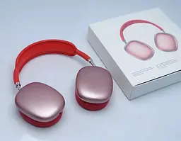 Повнорозмірні бездротові навушники-гарнітура Bluetooth з акумулятором Macaron MP90 з MP3 плеєром/AUX/microSD Червоні - мініатюра 7
