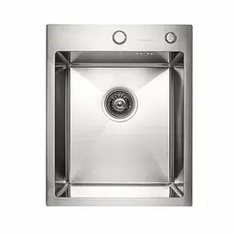 Кухонна мийка Platinum Handmade 400x500x220 (товщина 3,0/1,5 мм корзина та дозатор в комплекті), Нержавіюча сталь