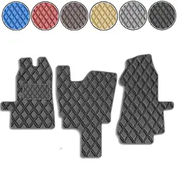 Килимки у салон для Ford Transit МК6 2006-2013 Екошкіра с подпятником 3 шт (Rombus)
