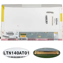 Матриця 14.0 LTN140AT01 (1366*768 40pin LED NORMAL глянцева роз'єм ліворуч знизу) для ноутбука (renew)
