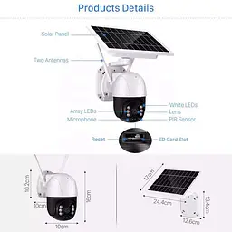 Камера відеоспостереження XPRO TP8-V380 Pro Solar 4G з акумулятором (44829-tp8 v380_1549) - мініатюра 3