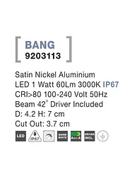 Вуличний світильник NOVA LUCE BANG 9203113 - мініатюра 3