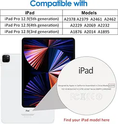 Avakot Пакет із 2 захисних скла для iPad Pro 12.9 | Загартована скляна плівка, сумісна з iPad Pro 12,9 дюйми 5ª/4ª/3ª | - мініатюра 5