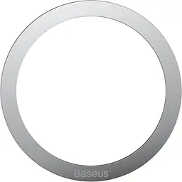 Пластини для автотримачів Baseus Halo Series Magnetic Metal Ring Silver (PCCH000012) [117260] - мініатюра 3