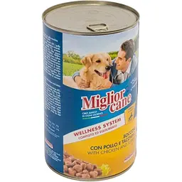 Вологий корм для собак Migliorcane шматочками курка та індичка 1250 г (1154) - мініатюра 2