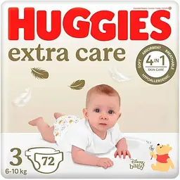 Підгузки Huggies Extra Care 3 (6-10 кг) 72 шт.