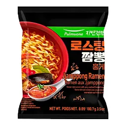 Локшина рамен Pulmuone Jjamppong Ramen Ramen aut Jjamppong морепродукти 100 г