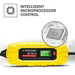 Зарядний пристрій для автомобільного акумулятора Trotec PBCS 6A, 12V, 4-150Ah (4675000010) - мініатюра 9