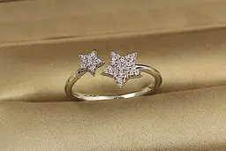 Кільце Xuping Jewelry Дві зірки р 18+ сріблясте