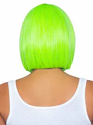 Leg Avenue - 12 Neon short bob wig Neon Green - Перука коротка (неоновий зелений) - мініатюра 3