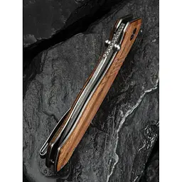 Ніж складаний туристичний Civivi Placoid, (9.3 см) Damascus / Guibourtia Wood - мініатюра 15