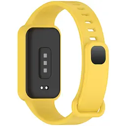 Силіконовий ремінець для фітнес браслетів Xiaomi Smart Band 9 Active Redmi Smart Band 3, Silicone, yellow, зі зручною застібкою, на фітнес трекер та смарт годинник, ArmorStandart (ARM85587) - мініатюра 2