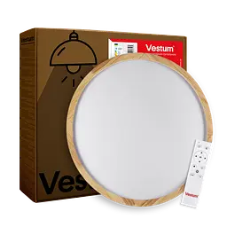 Стельовий світильник Wood матовий 60W 375 x 60 мм 3000К-6500К з ДК акація - мініатюра 7
