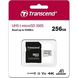 Карта пам'яті Transcend 256GB microSDXC class 10 UHS-I (TS256GUSD300S-A) - мініатюра 3