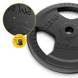 Диск металевий 4FIZJO 2 x 2.5 кг 26 мм Black (P-5905973401364) - мініатюра 2