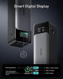 Зовнішній акумулятор Anker 737 Powercore 24000 mAh 140W (A1289) - мініатюра 4